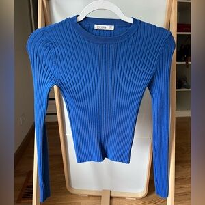 Bershka blue knit top